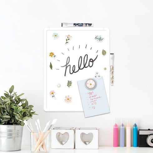 U Brands Contempo Magnetic Dry Erase Board Kit, Set of 19, 11”x14”, Fall Floral, Includes Magnets, Markers...