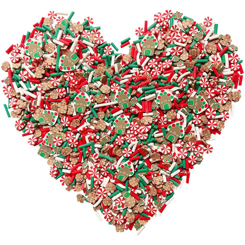 EHOPE Christmas Slices Fake Sprinkles Resin Sprinkles Fake Candy Sprinkles Clay Sprinkles Polymer Sprinkles Polymer Clay Slices for Nail Art DIY C...