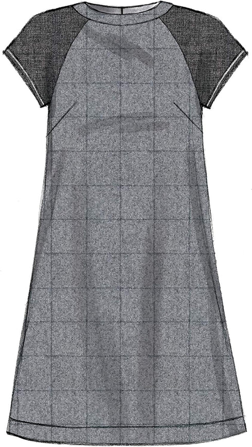 McCall Pattern McCall's Women's Short and Long Sleeve Dress, Sizes 6-14 Sewing Pattern, Plain...