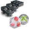 Tovolo Ice Cube Trays & Sphere Molds Easy Release Silicone 6 Large Cubes & 2 Spheres for Whiskey Cocktails and Beverages, Charcoal Gray...