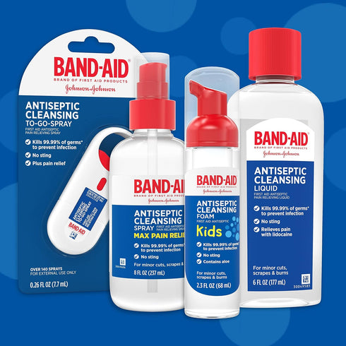 Band-Aid Brand Pain Relieving Antiseptic Cleansing Spray, Pramoxine HCl, 8 fl. Oz...