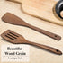 Wooden Spatula for Cooking 12 Inches, Wood Spatula Slotted and Angled Solid Turner Cooking Utensils for Nonstick Cookware, Kitchen Spatula for Fis...