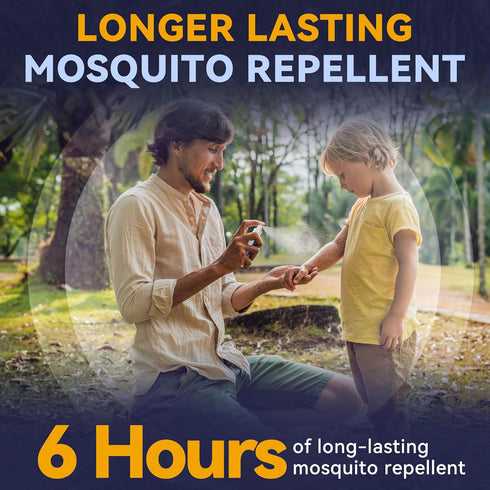 Mosquito Repellent Spray 4 Fl Oz Lemon Eucalyptus Essential Oil for Body Skin, DEET Free Bug Spray Travel Size Natural Insect Repellent Against Mo...