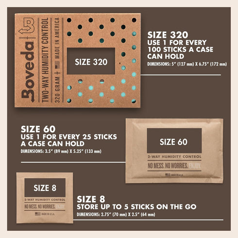 Boveda 72% Two-Way Humidity Control Pack For Storing Up to 25 items – Single – For Wood Containers – Moisture Absorber – Humidifier Pack – Individ...