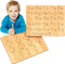 LOOIKOOS Wooden Letters Practicing Board, Double-Sided Alphabet Tracing Tool Learning to Write ABC Educational Toy Game Fine Motor Skill Developme...