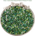 1000PCS Mixed Glass Seed Beads Glass Bugle Beads, 1.5-4.5mm Green Tube Loose Glass Seed Spacer Beads for Jewelry Making, Glass Bugle Beads for Bra...