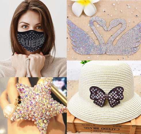 Massive Beads 6500pcs+ Flatback Glass Hotfix Iron On Rhinestones Crystal for DIY Making with 1 Tweezer & 1 Picking Pen for Shoes, Clothes, Face Ar...