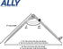 ALLY Tools 8 Inch Precision Locking Wing Divider/Woodworking Compass with Pencil Holder INCLUDES Two Pencils and Pencil Sharpener Ideal for Drawin...
