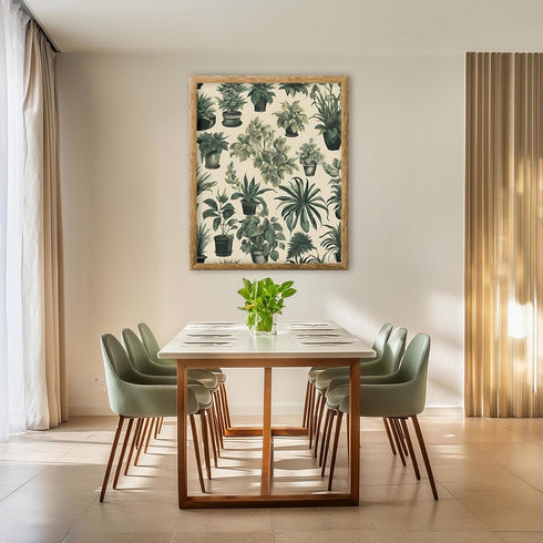 Posterizer 1 pcs-plants and pots-minimalist cute poster 2-Floral & Botanical Art-GIft for Men Women Teens-Living Room Bedroom Decor- unframed wall...