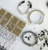 Beads for Bracelets Making Kit Black and White 6mm Clay Beads Jewelry Making Kit with Elastic Strings...