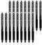 Vanstek 18 Black Retractable Erasable Gel Pens Clicker, Fine Point(0.7), Make Mistakes Disappear, Premium Comfort Grip, Black Ink for Planners, No...