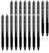 Vanstek 18 Black Retractable Erasable Gel Pens Clicker, Fine Point(0.7), Make Mistakes Disappear, Premium Comfort Grip, Black Ink for Planners, No...