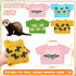 4 Pcs Easter Ferret Clothes Hamster Sweater Guinea Pig Clothes Bunny Costume Knitted Sweatshirt for Warm Winter Easter Vest Clothing Ferret Access...