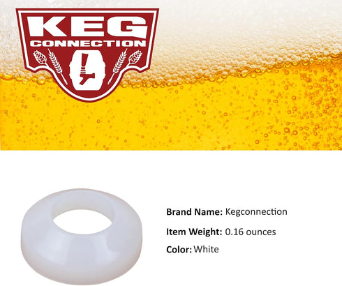 1/4 Inch Flare White Washer - 25 pack...