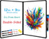 Double-Sided Whiteboard - Portable, 12" x 9" Dry Erase Boards with 3 Markers, Eraser and Stylish Red Elastic Pen Tray for Office, Education and Ho...