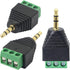 GELRHONR 3.5mm 3 Pole Screw Terminal Converter, (1/8") TRS Stereo Male to AV 3 Screw Terminal Solderless Screw Block for AUX Cable, Speaker and He...