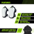 AWP Non-Marring Roofing Sub-Floor/Underlayment & Tile Knee Pads with Heavy Duty Foam Padding, Breathable Air-Mesh Interior and Non-Marring Caps | ...