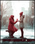 Posterizer 1 pcs-couple's exchanging love on snowy Valentine's day -4-Romantic Art-Holiday Poster Collection-Gift for Couples boyfriend girlfriend...