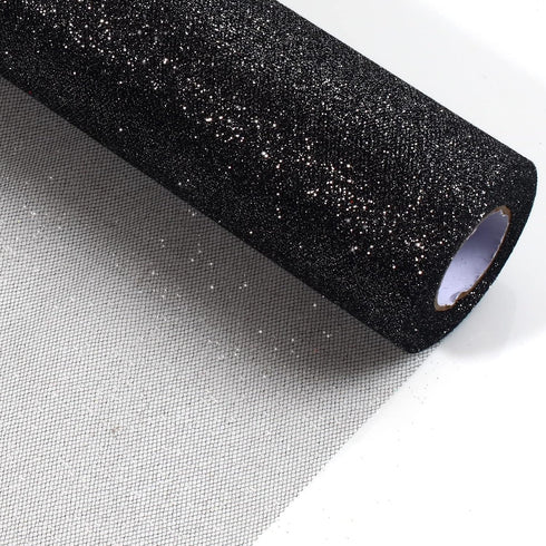 Sparkling Tulle Rolls, 15” by 30 Yards (90FT) Glitter Tulle Spool Ribbon Fabric for Wedding Birthday Bridal Shower Tutu Skirt Party Gift Wrapping(...
