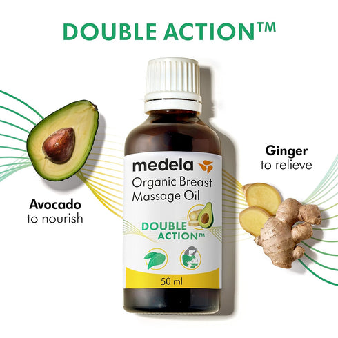 Medela Organic Breast Massage Oil for Breastfeeding Mothers | Relieve Breast Tenderness and Fullness | All-Natural Formula with Nourishing Ingredi...