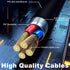 Poyiccot 3.5mm Splitter Mic and Audio Cable, 3.5mm Headphone Splitter 1 to 4 Ways (1/8") TRRS Male to Female Aux Headphone Cable for Earphone & He...