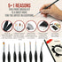 DUGATO Fine Detail Paint Brush Set 8pcs, Tiny Professional Micro Miniature Painting Brushes Kit with Ergonomic Handle for Acrylic, Oil, Watercolor...