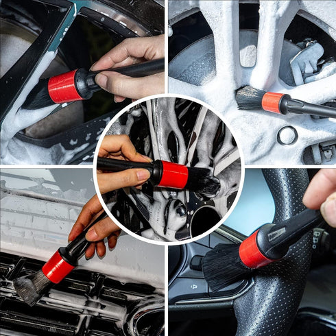 Metal Free Soft Wheel Cleaner Brush, Synthetic Wool Car Cleaning Brush, Highly Water Absorption, Dense and Durable Tire Brush for Cleaning Wheels,...