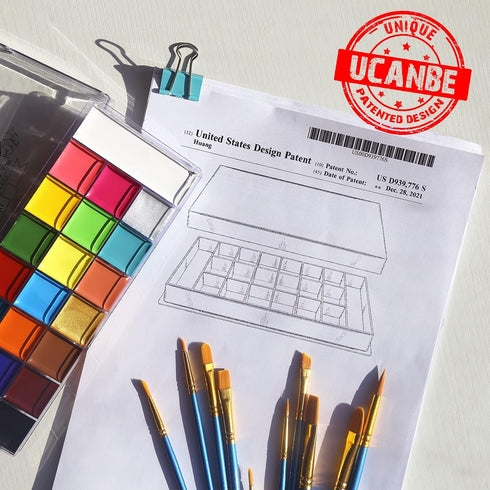 UCANBE Face Body Paint Set-Athena Painting Palette,10 Professional Artist Brush,Large Deep Pan Ideal for Halloween Cosplay Party SFX Arty Stage Ma...