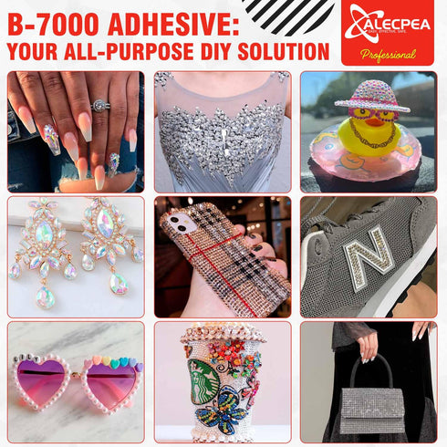 B-7000 Craft Glue for Jewelry Making - 15ml/0.5oz (2 Pack) - Multi-Function B-7000 Super Adhesive Glues Liquid Fusion Glue for Rhinestones Crafts,...