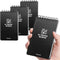 POPYOLA 4 Pack Waterproof Pocket Notebook, 3x5 Pocket Notepad, All Weather Mini Spiral Notepad, Write in the Rain Police Notepad with 100 Squared ...