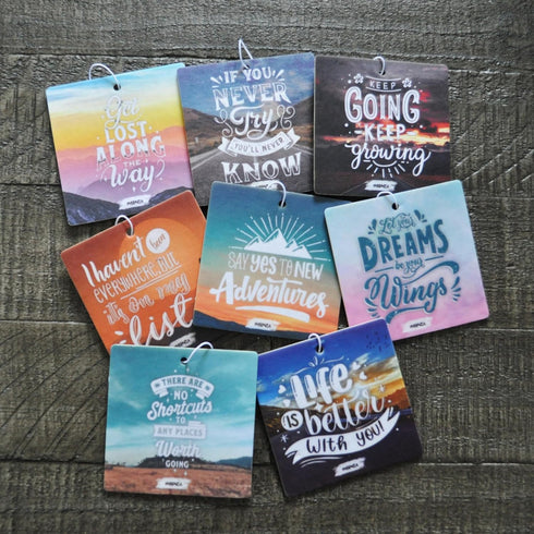 Air Freshener | Long Lasting Car Mirror Hanging Air Fragrance | Motivational Quotes | Pleasant Smelling Scent | Luxury Vehicle Air Freshener for M...