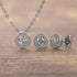 Women's Earrings - 925 Sterling Sliver Art Deco Bridal Wedding Halo Crystal Stud Earrings and Pendant Necklace Set...