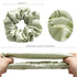 Hair Care Classic Scrunchies Silk Everyday Hair Ties Elastics No Damage Ponytail Holder Pack of 3 Apple Green...