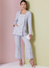 Vogue Misses' Close Lined Jacket, Pencil Skirt and Semi-Fitted High-Rise Pants Sewing Pattern Packet, Design Code V2017, Sizes 8-10-12-14-16, Mult...