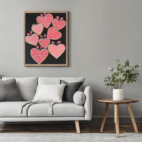Posterizer 1 pcs-cute Valentine's themed heart shaped cookies poster -2-Romantic Art-Holiday Poster Collection-Gift for Couples boyfriend girlfrie...