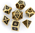 Metal DND Dice Set Black/Gold Polyhedral Dice with Polished Tin Carrying Case for Table Top Games D&D Dungeons and Dragons Role Playing Games...