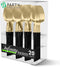 Party Bargains Disposable Plastic Black Gold Soup Spoons, Infinity Modern Design Utensils, 20 Pack...