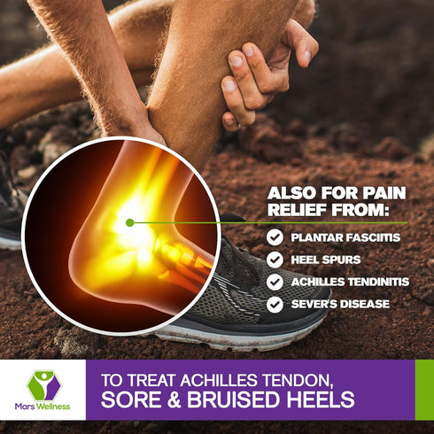 Foam Heel Cushion Pad 1/2" Non Adhesive - Foot Pain Relief - 4 Pairs...