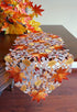 GRANDDECO Thanksgiving Harvest Table Runner Embroidered Cutwork Maple Leaves Dresser Scarf Table Cover Autumn Or Fall Decorations (Table Runner 13...