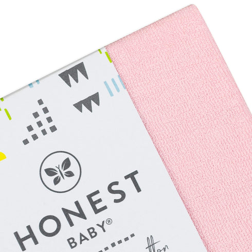 HonestBaby unisex baby Organic Cotton Changing Pad Cover and Toddler Sleepers, Light Pink, One Size US...