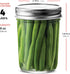 Paksh Novelty Glass Regular Mouth Mason Jars, 8-Ounce with Silver Metal Airtight Lids for Meal Prep, Food Storage, Canning, Drinking, Overnight Oa...