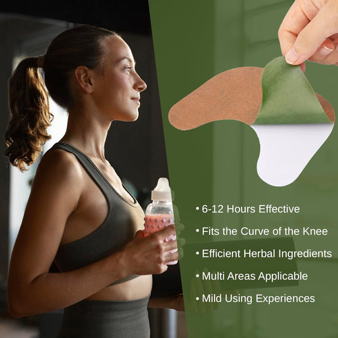 Knee Patches, Heat Patches for Bone on Bone, Wormwood Extract Knee, Back, Neck, Shoulder - Extra Strength Muscle Joint Product with Herbal Ingredi...