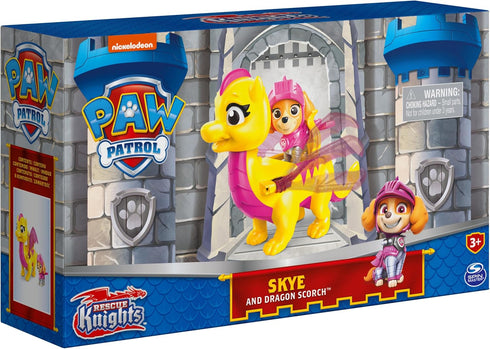 Paw Patrol, Rescue Knights Skye and Dragon Scorch Action Figures Set, Kids Toys for Ages 3 and up...