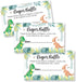 All Ewired Up 50 Dinosaur Diaper Raffle Tickets Diaper Raffle Ticket Lottery Insert Cards Baby Shower Invitations, Supplies and Games for Baby Rev...