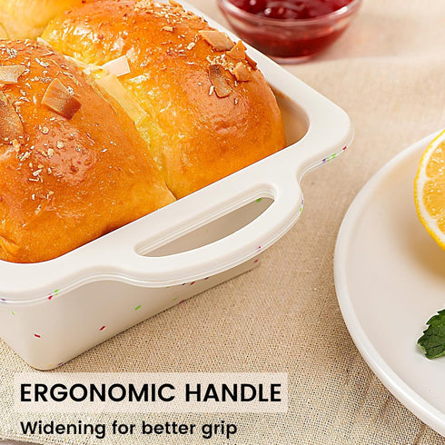 1 Pack Silicone Bread Loaf Pan with Metal Reinforced Frame, 9.5 x 5 in Non-stick Silicone Loaf Pan for Baking, Durable Silicone Bread Pan for Oven...
