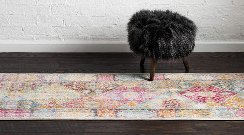 Unique Loom Baracoa Collection Area Rug - Marta (2' 2" x 6' 1" Runner, Multi/ Burgundy)...