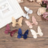 6 Pcs Butterfly Hair Clips Solid Color Lychee Veins Bow Hair Accessories Cute Fashionable Banger Hair Barrettes Holiday Headdress Hairpin, Girls W...