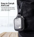 MRPLUM Earbud Carrying Case Small PU Leather Hard Portable Earphone Case Protective Storage Pouch Bag with Mesh Pocket & Keychain for Wireless Hea...