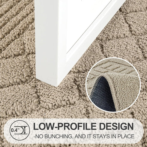 FONEYI Indoor Door Mat, Front Back Door Mat 20"x32" Non-Slip Rubber Backing Entrance Rug, Machine Washable Entry Rug, Low Profile Absorbent Dirt T...