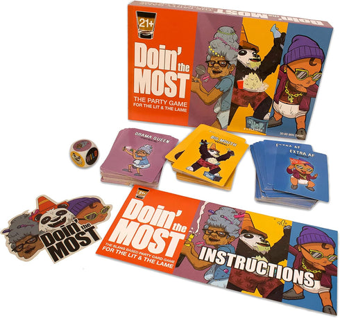 Doin the Most Doin' The Most- The Slang-Based, Social Game Orange, 5.9 x 9.3 x 1.4...